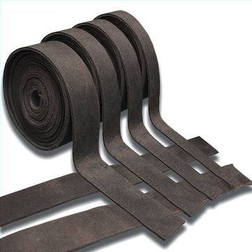 24" X 2" Hilason Genuine Leather Flat Strap Strips for DIY Arts & Craft Projects Jewelry Tooling Home Décor Brown